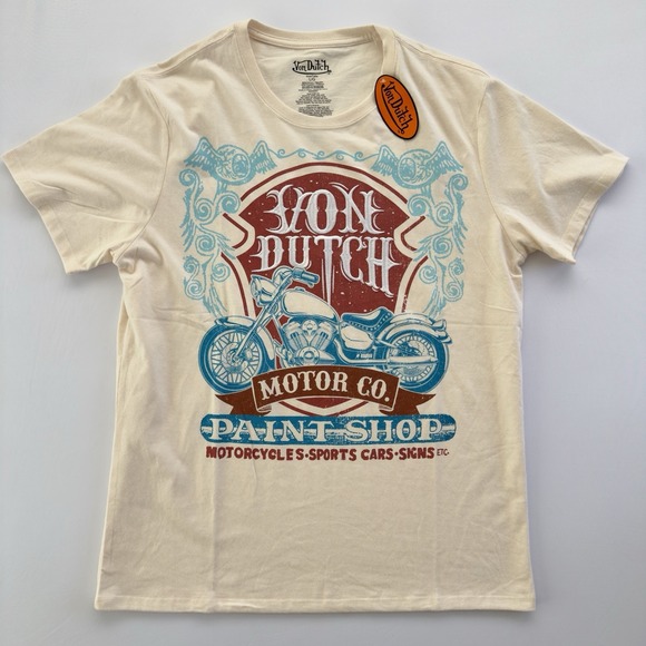 Von Dutch Other - Von Dutch Men's Motorcycle Paint Shop‎ Graphic Short Sleeve T-Shirt Size Large